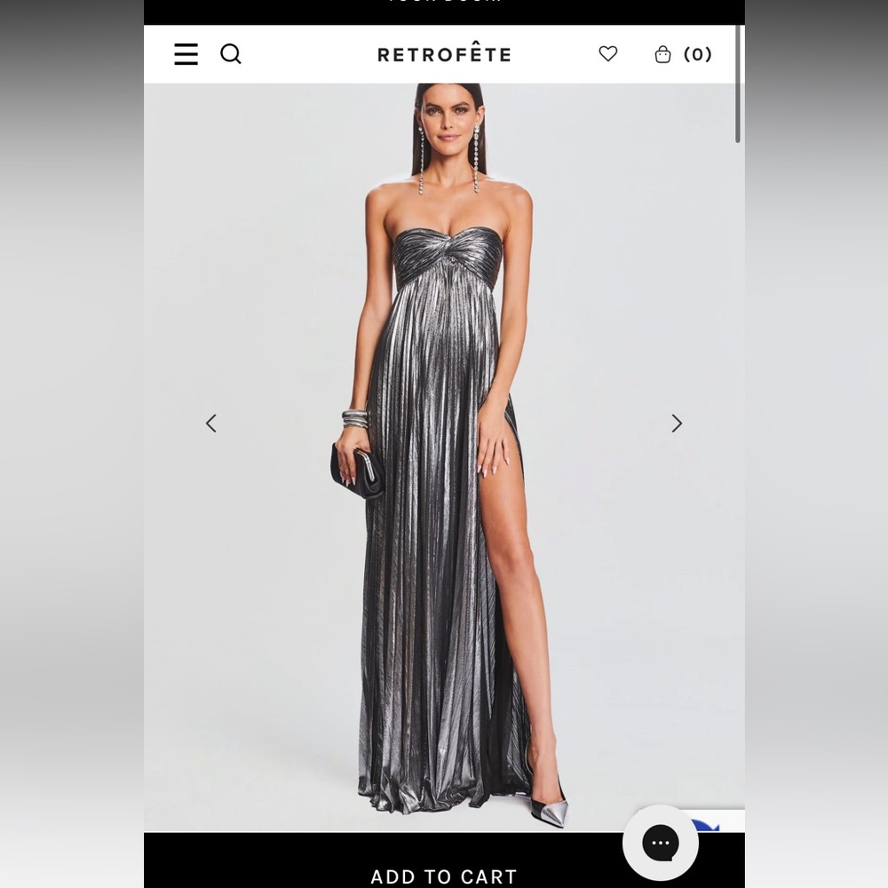 retrofete zoa maxi dress size xxs